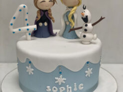 Frozen Cake with Elsa and Anna