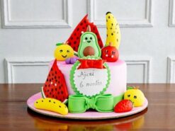 Fruit Party Fondant Cake