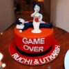 game over bachelor fondant cake 2 From LallamTop Cake Shop