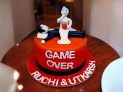 Game Over Bachelor Fondant Cake