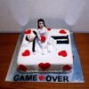 GAME OVER Bachelorette Party Cake 1 game over bachelorette party cake 1 From LallamTop Cake Shop