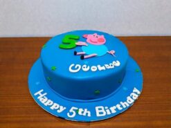 George Pig Blue Fondant Cake