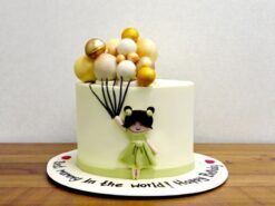 Girl with Balloon Semi Fondant Cake