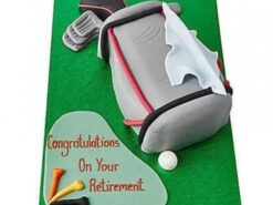 Golf Bag Fondant Cake