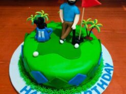 Alternative view of Golfer Guy Theme Cake