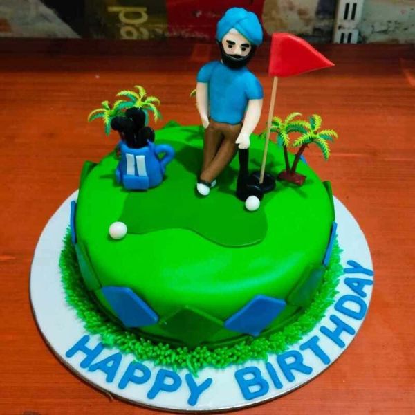 Golfer Guy Theme Cake 4 Golfer Guy Theme Cake - Image 2
