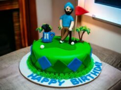 Golfer Guy Theme Cake