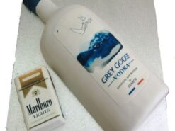 Gray Goose and Marlboro Designer Cake
