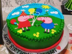 George and Peppa Pig Designer Cake