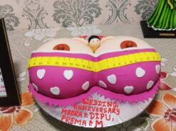 Guy in Boobs Fondant Cake from LallanTop Cake Shop
