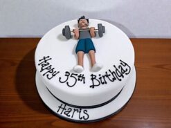 Gym Boy Fondant Cake