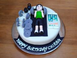Gym Enthusiast Fondant Cake