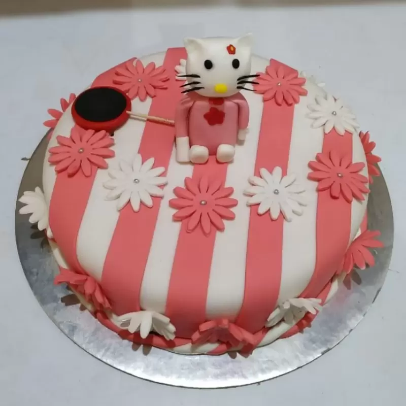 Hello Kitty Theme Fondant Cake 3 Hello Kitty Theme Fondant Cake from LallanTop Cake Shop