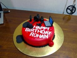 Gym Lover Red Fondant Cake