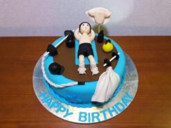 Gym Workout Fondant Cake