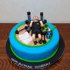 Gymaholic Guy Theme Cake 2 Gymaholic guy theme designer cake with fitness figurine and dumbbells by Lallantop Cake Shop