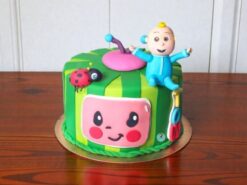 Happy Coco Melon Fondant Cake