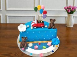Happy Half Year Kids Birthday Fondant Cake