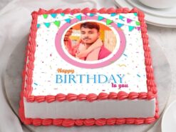 Happy Moments Birthday Photo Cake