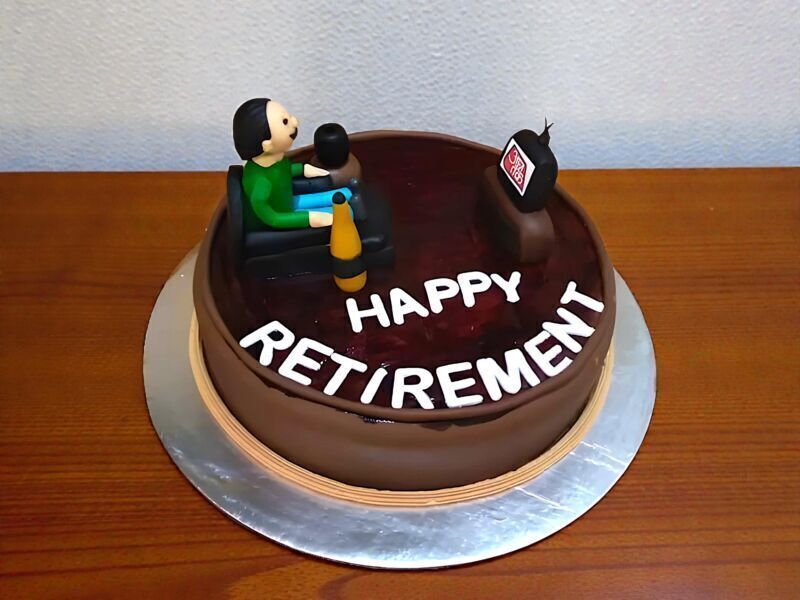 Happy Retirement Theme Cake 3 Happy Retirement Theme Cake
