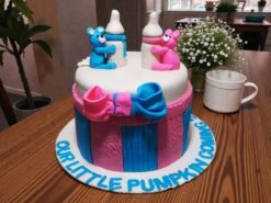 He or She Baby Shower Cake