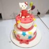Hello Kitty Theme 2 Tier Fondant Cake 1 hello kitty theme 2 tier fondant cake 1 From LallamTop Cake Shop