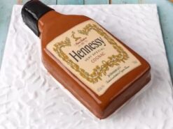 Hennessy Brandy Bottle Fondant Cake