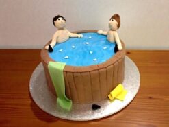 Hot Tub Bath Birthday Cake