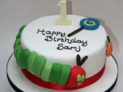 Hungry Caterpillar Theme Cake