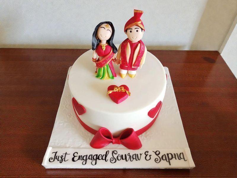 Indian Wedding Couple Theme Cake 3 Indian Wedding Couple Theme Cake