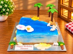 Island Paradise Theme Birthday Cake - 1