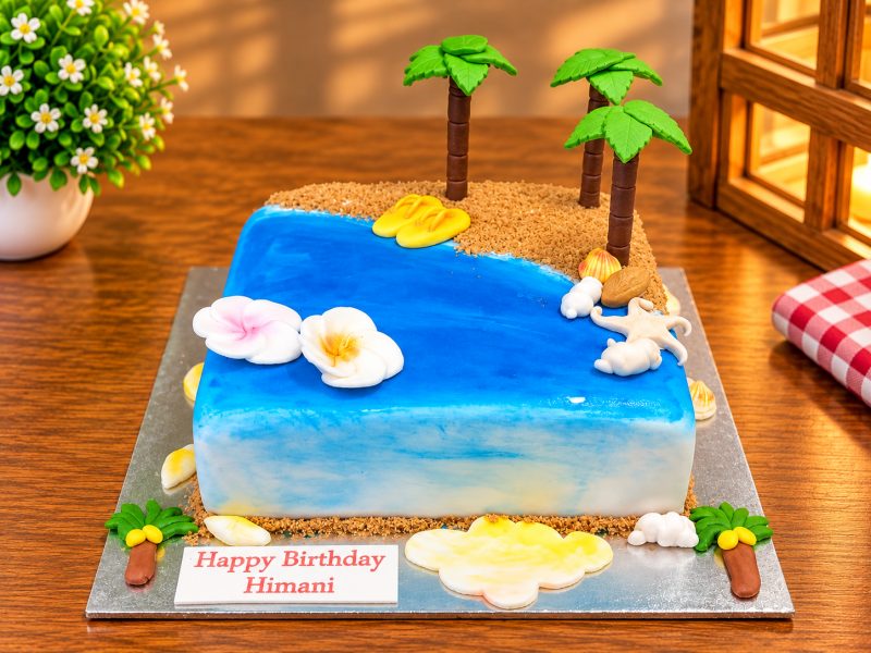 Island Paradise Theme Birthday Cake 3 Island Paradise Theme Birthday Cake - 1