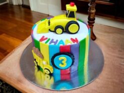 JCB Construction Theme Cake