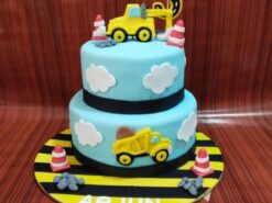 Alternative view of JCB Theme 2 Tier Birthday Cake