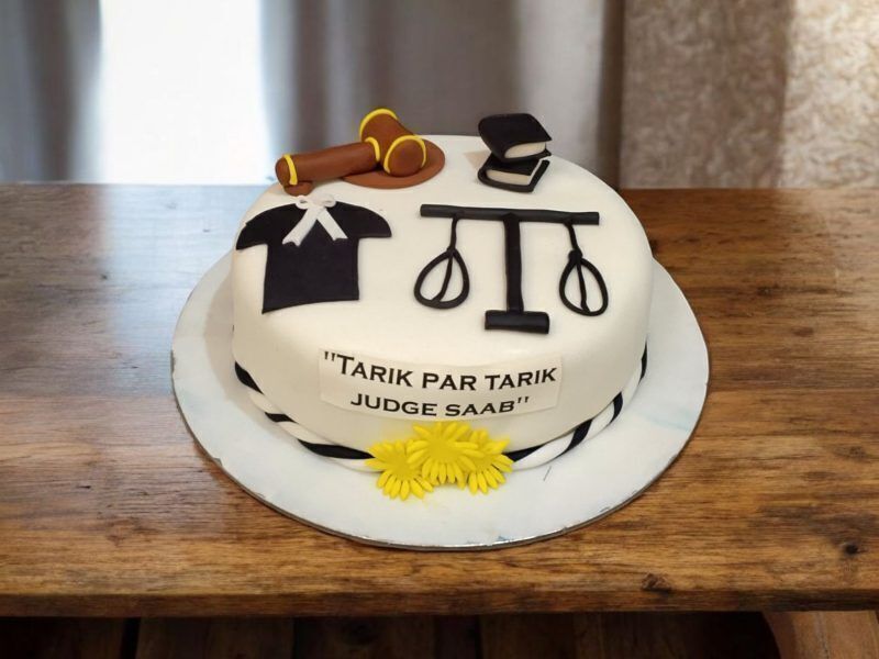 Judge Themed Fondant Cake 3 Judge Themed Fondant Cake