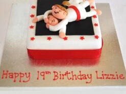 Judo Theme Customized Cake
