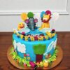 Jungle Fun Theme Fondant Cake 1 jungle fun theme fondant cake 2 From LallamTop Cake Shop