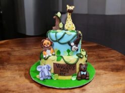Jungle Pals Celebration Fondant Cake