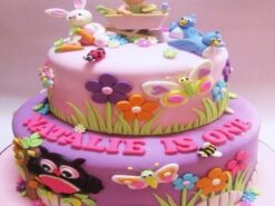 Kids Girl Birthday Fondant Cake