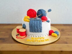 Knitting Lover Fondant Cake