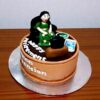 lady retirement theme fondant cake 2 From LallamTop Cake Shop