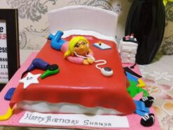 Lazy Girl Themed Cake