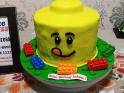 Lego Head Fondant Cake