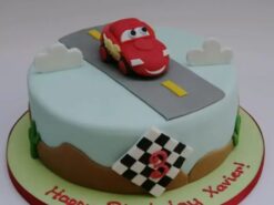 Lightening McQueen Theme Cake