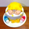 Little Feet Boy Or Girl Cake 1 little feet boy or girl baby theme designer cake by Lallantop Cake Shop