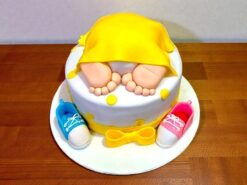 little feet boy or girl baby theme designer cake by Lallantop Cake Shop