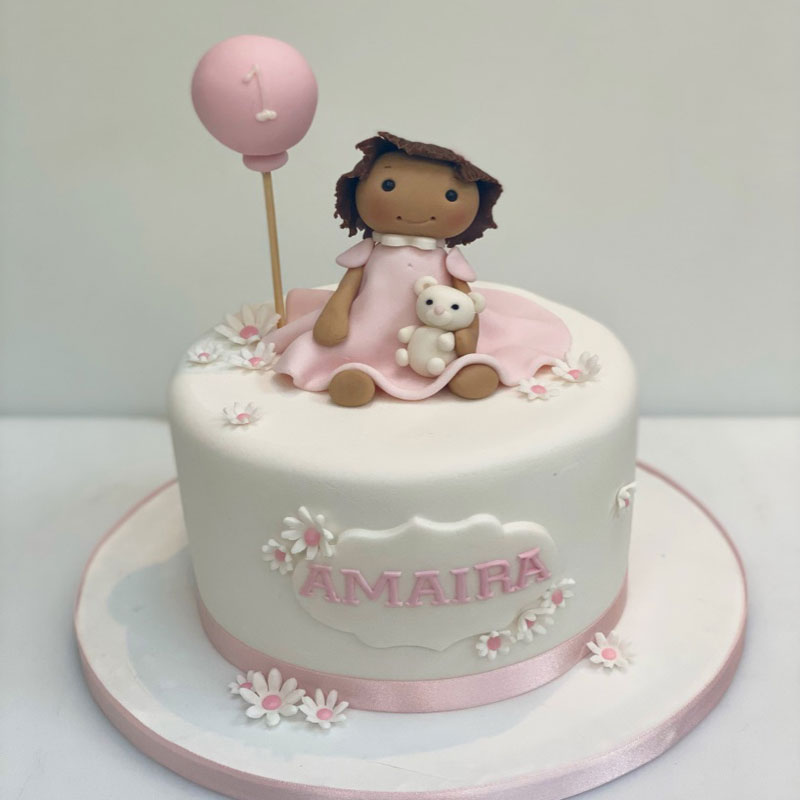 Little Girl with Balloon Cake 3 Little Girl with Balloon Cake