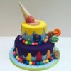 lollypop 1st birthday cake 1 From LallamTop Cake Shop