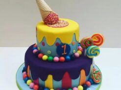 Lollypop 1st Birthday Cake