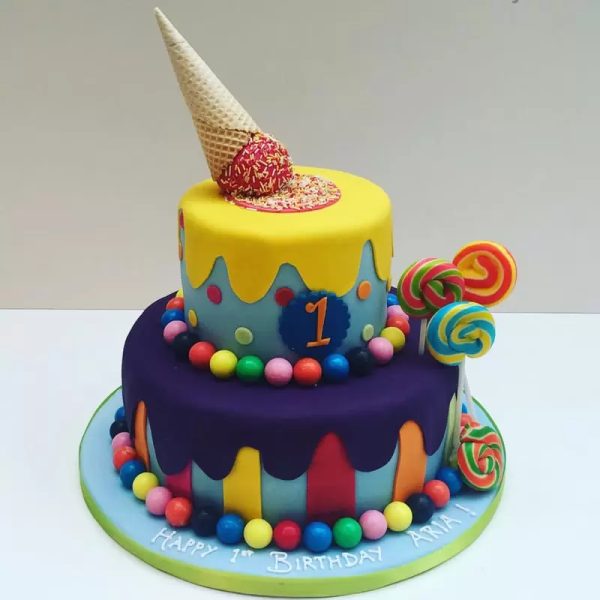 Lollypop 1st Birthday Cake 3 Lollypop 1st Birthday Cake
